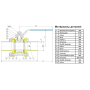 Кран шаровый приварной трехсоставной нержавеющий (3PC), AISI304 DN50 (2"), (CF8), PN40