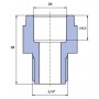 Переходник Ekoplastik 20x3/4 наружная резьба пластик